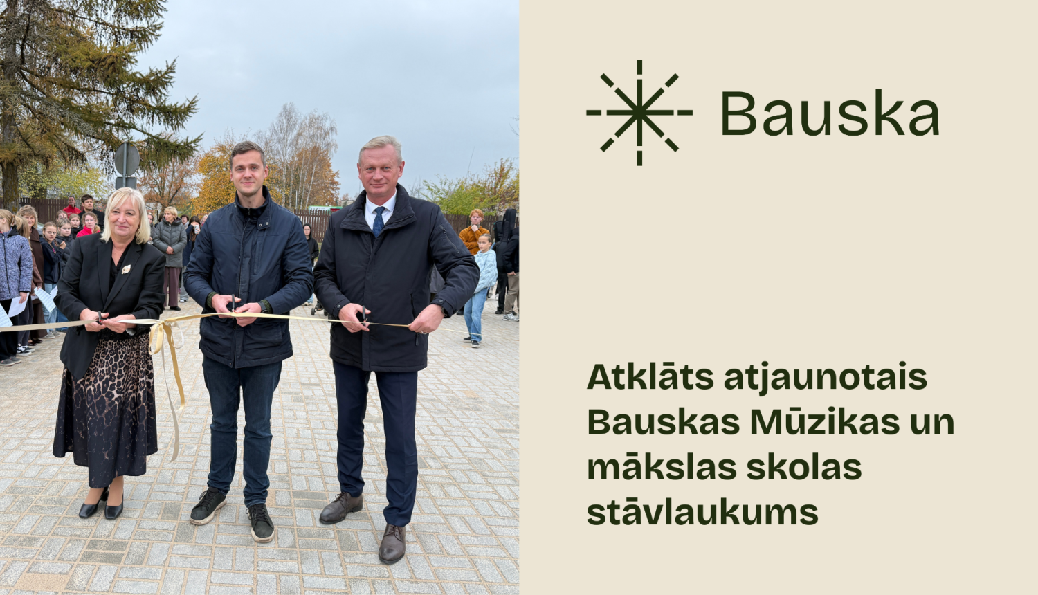 Bauskas Mūzikas un mākslas skolas stāvlaukums ieguvis jaunu un drošu segumu