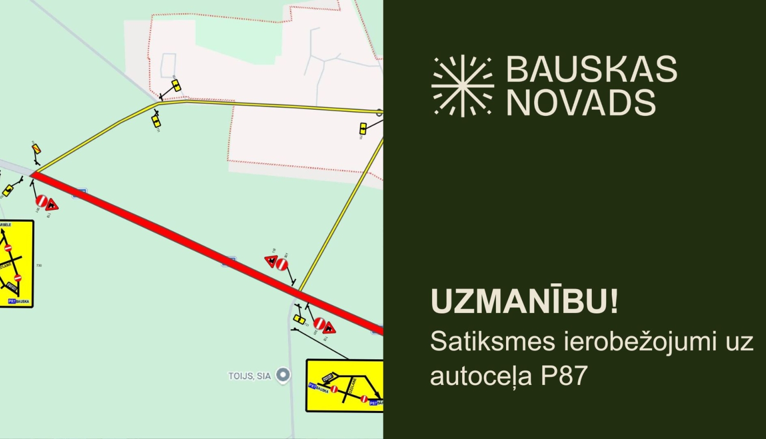Satiksmes organizācijas izmaiņas 