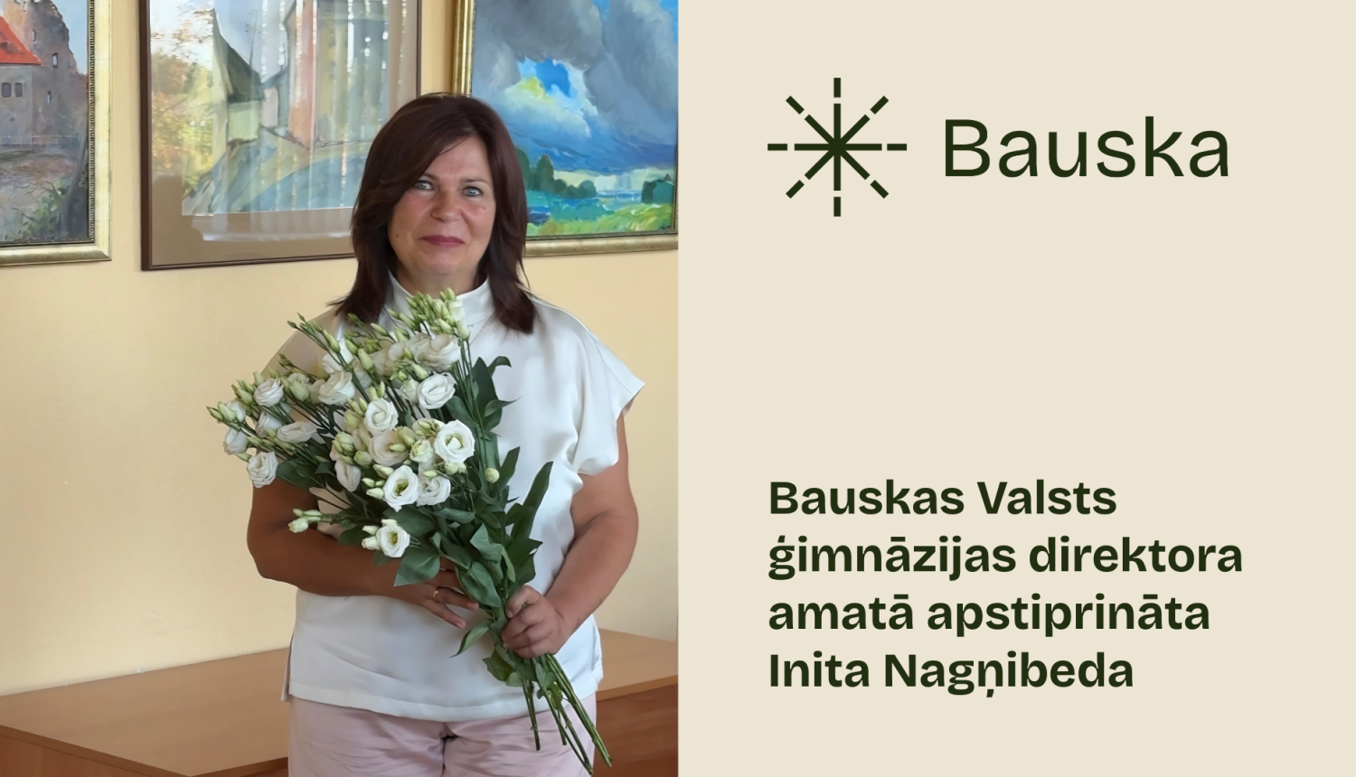 Bauskas Valsts ģimnāzijas direktora amatā apstiprināta Inita Nagņibeda