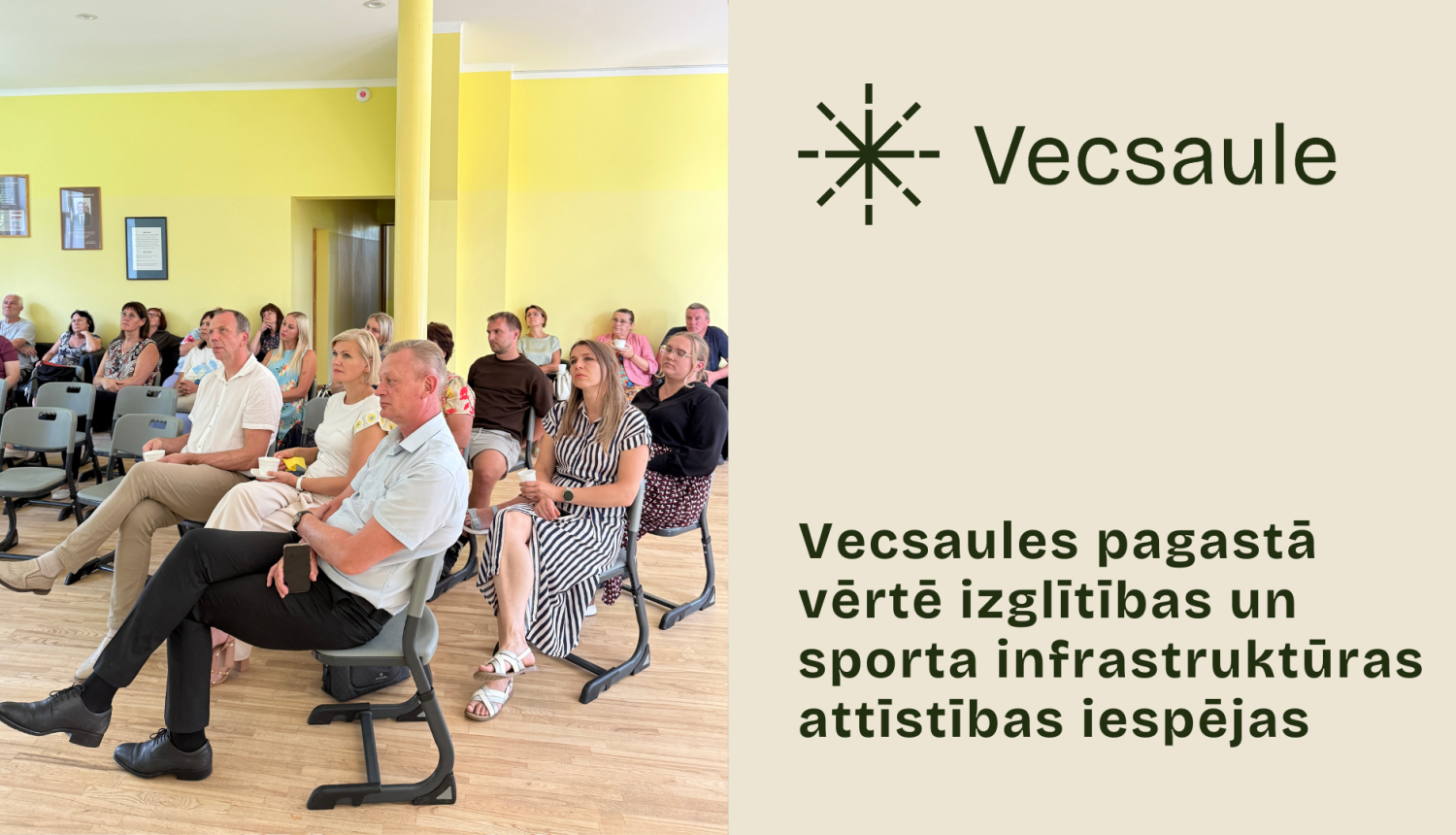 Vecsaules pagastā pārrunā izglītības un sporta infrastruktūras attīstības jautājumus