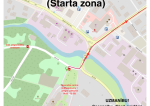 Satiksmes ierobežojumi starta zonā
