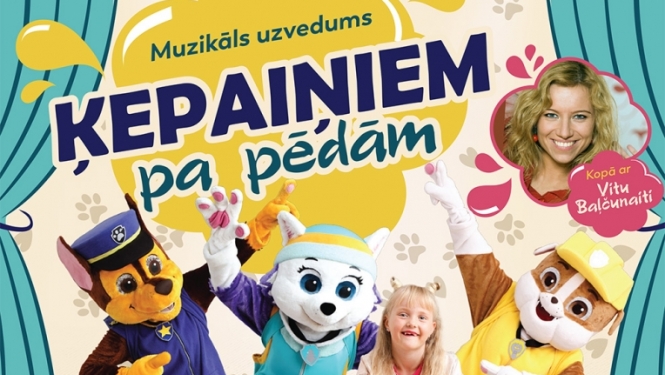Muzikāls uzvedums ģimenēm “Ķepaiņiem pa pēdām” ar aktrisi Vitu Baļčunaiti
