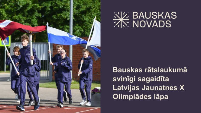 Olimpiskā liesma iedegas Bauskas rātslaukumā
