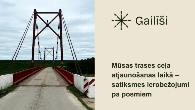 Satiksmes ierobežojumiem Mūsas trasē un pie sporta kompleksa “Mūsa”