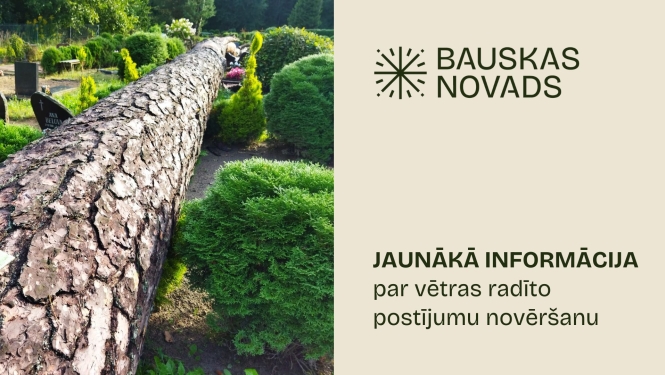 25. augusta informācija par vētras seku likvidēšanu Bauskas novadā