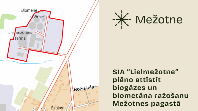 SIA “Lielmežotne” plāno attīstīt biogāzes un biometāna ražošanu