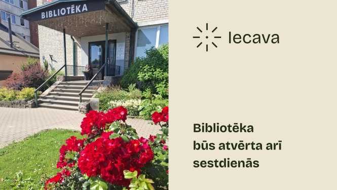 Iecavas bibliotēka būs atvērta arī sestdienās
