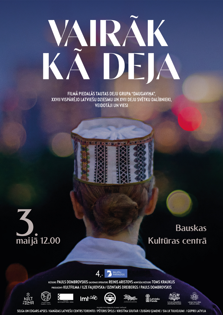 Filmas “Vairāk kā deja” seanss 2025. gada 3. maijā plkst. 12.00 Bauskas Kultūras centrā