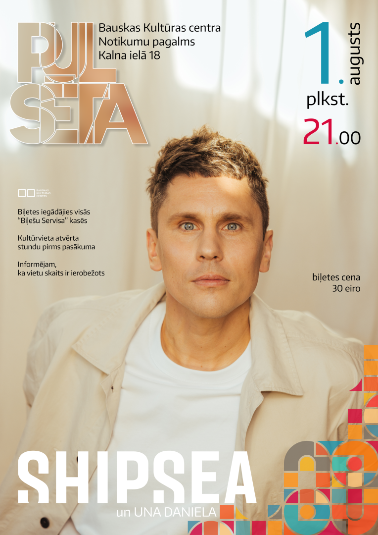 Notikumu pagalms PULSĒTA: Shipsea koncerts 2025. gada 1. augustā plkst. 21.00