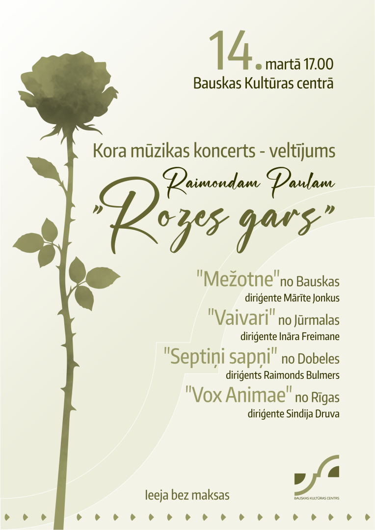 Kora mūzikas koncerts "Rozes gars"