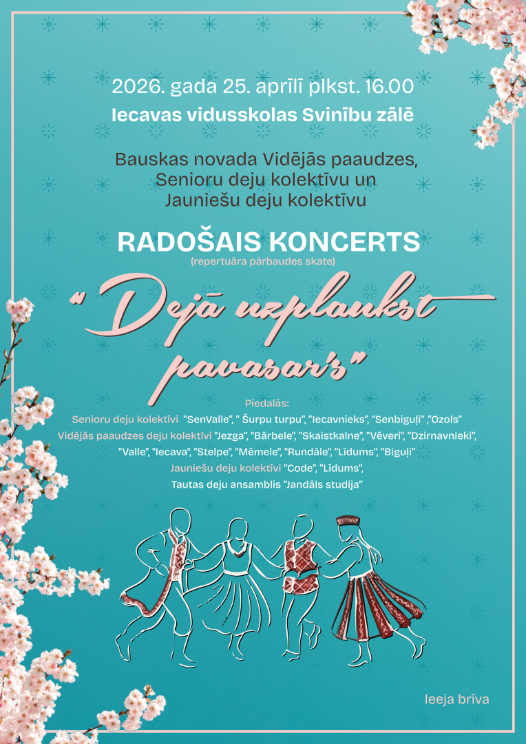 Dejā uzplaukst pavasaris