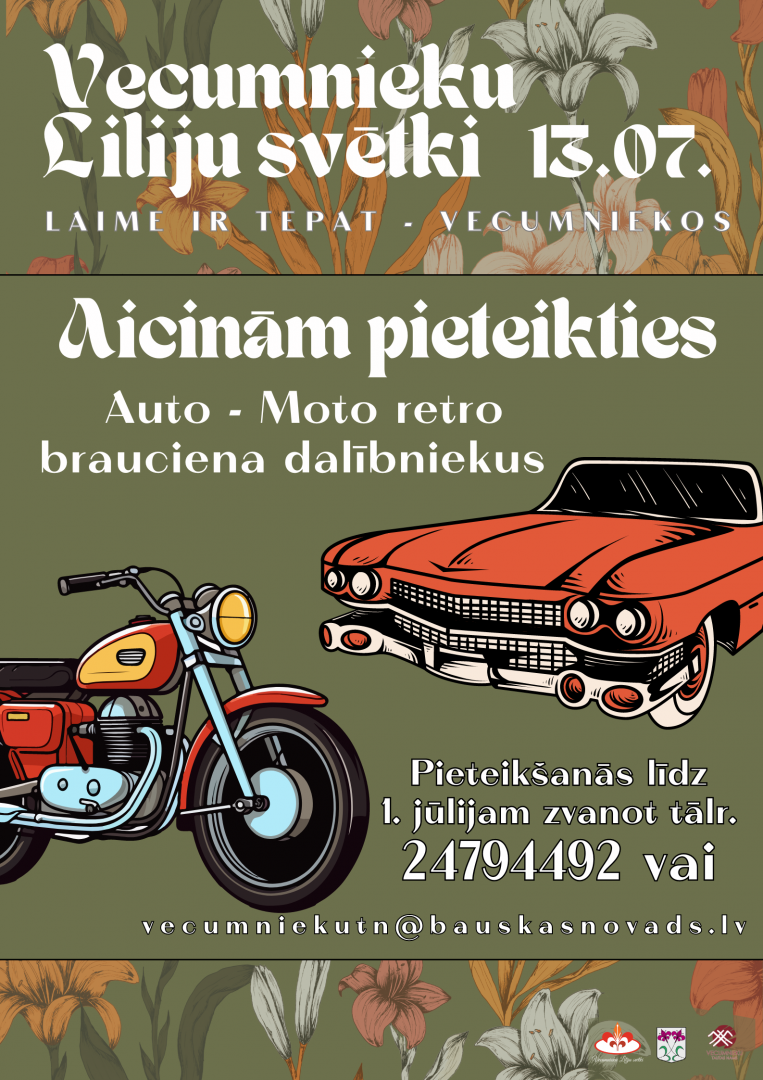 Liliju svētku auto moto retro brauciens
