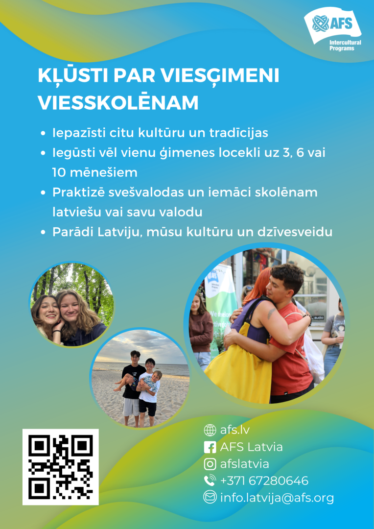 Būt par viesģimeni viesskolēnam