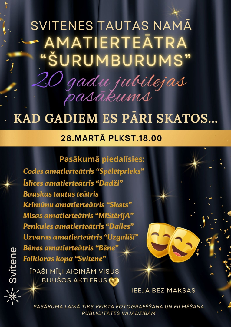 Amatierteātra "Šurumburums" 20 gadu jubilejas koncerts
