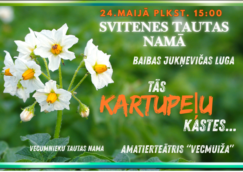 Afiša teātra izrāde "Tās kartupeļu kastes"