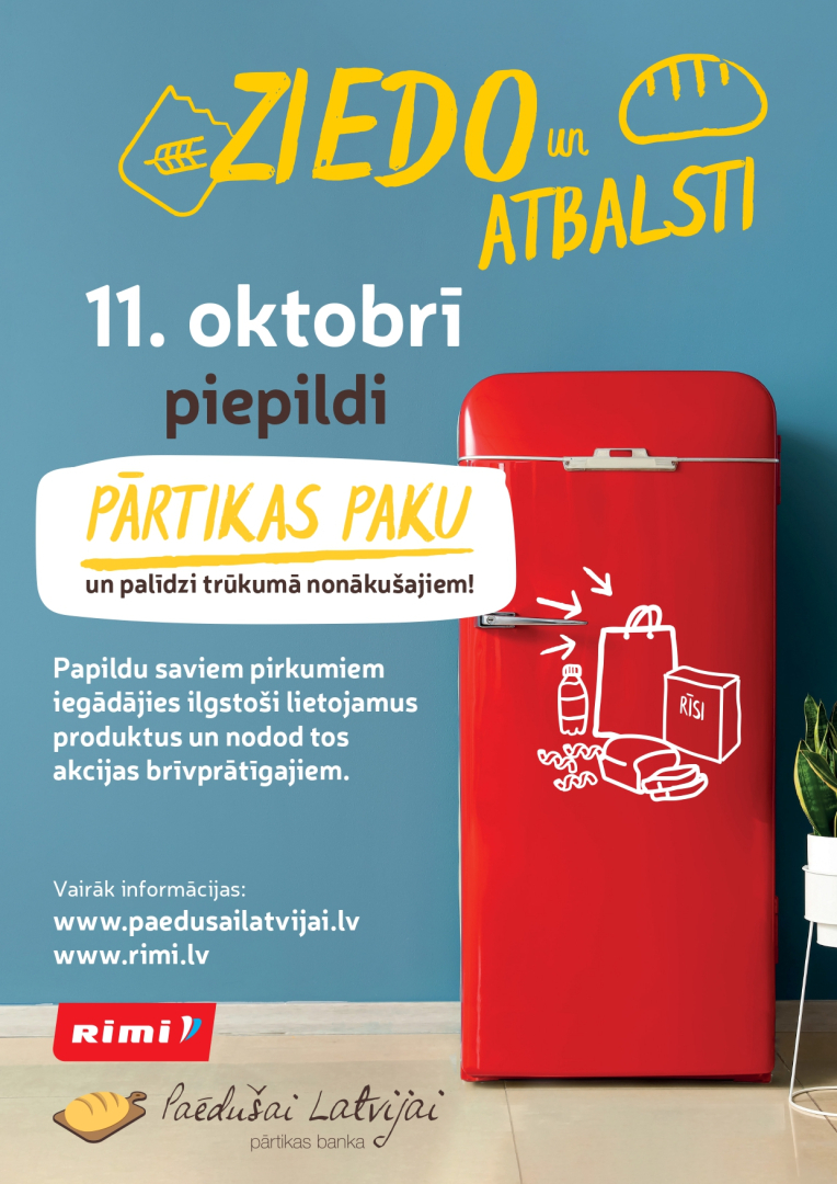 11.oktobrī Rimi piepildi pārtikas paku