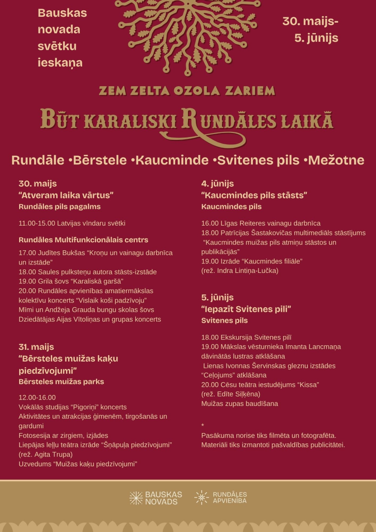 Bauskas novada svētku afiša