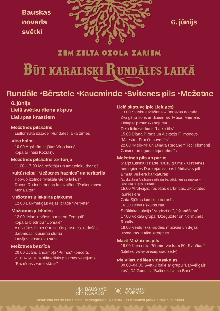 Bauskas novada svētku afiša