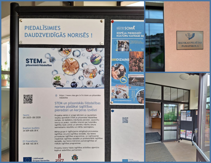 STEM projekta stends Bauskas pilsētas pamatskolā
