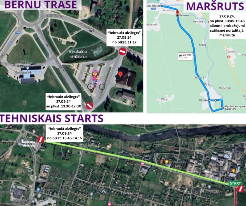 Bauskas velo rudens ceļu slēgšana
