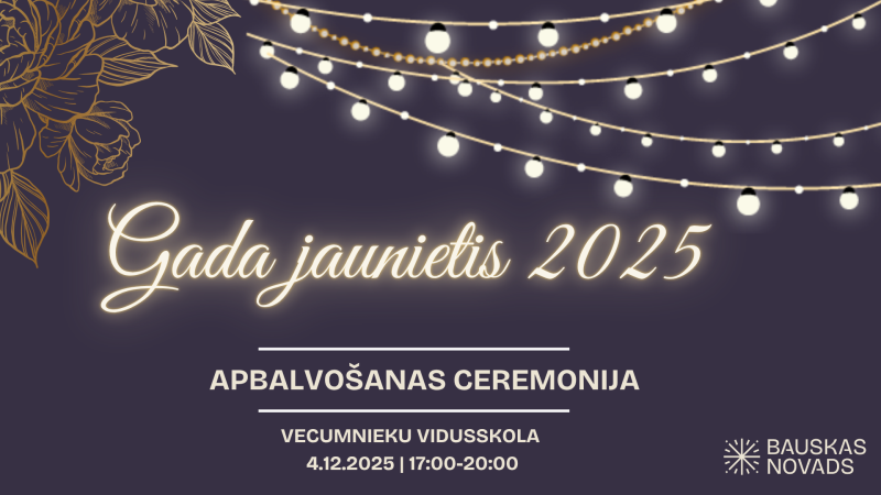 Gada jaunietis 2025 apbalvošanas ceremonija būs 4.decembrī