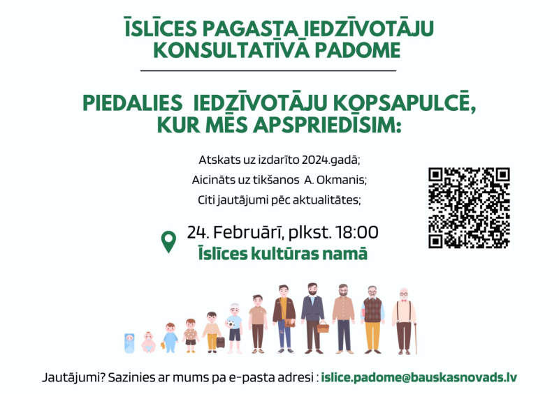 2025. gada 24. februārī plkst. 18.00 Īslīces kultūras namā