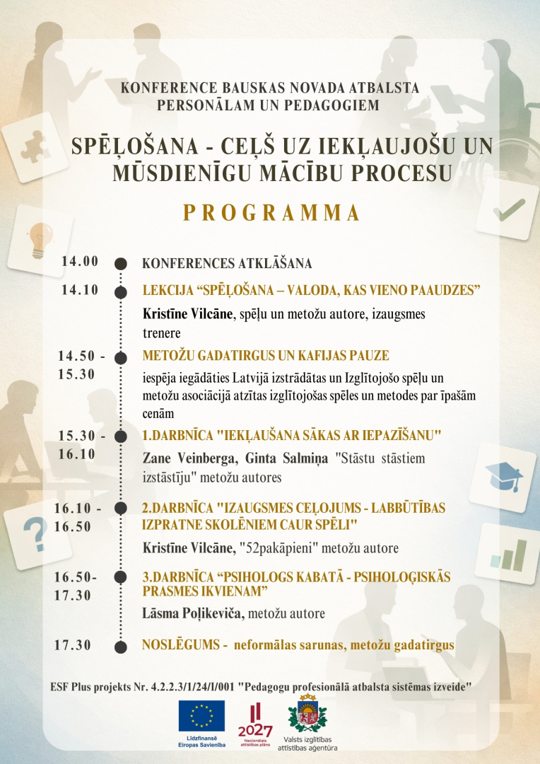 Spēļošanas konferences programma 14-04-2026