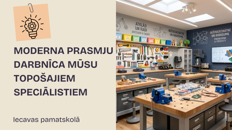 Moderna prasmju darbnīca mūsu topošajiem speciālistiem