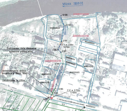 Bijušā Bērzkalnu ciema plāns