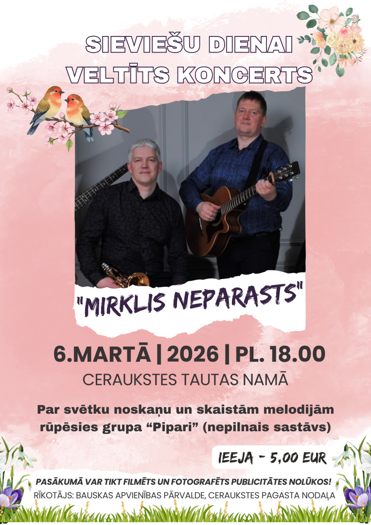 Sieviešu dienai veltīts koncerts Ceraukstes tautas namā