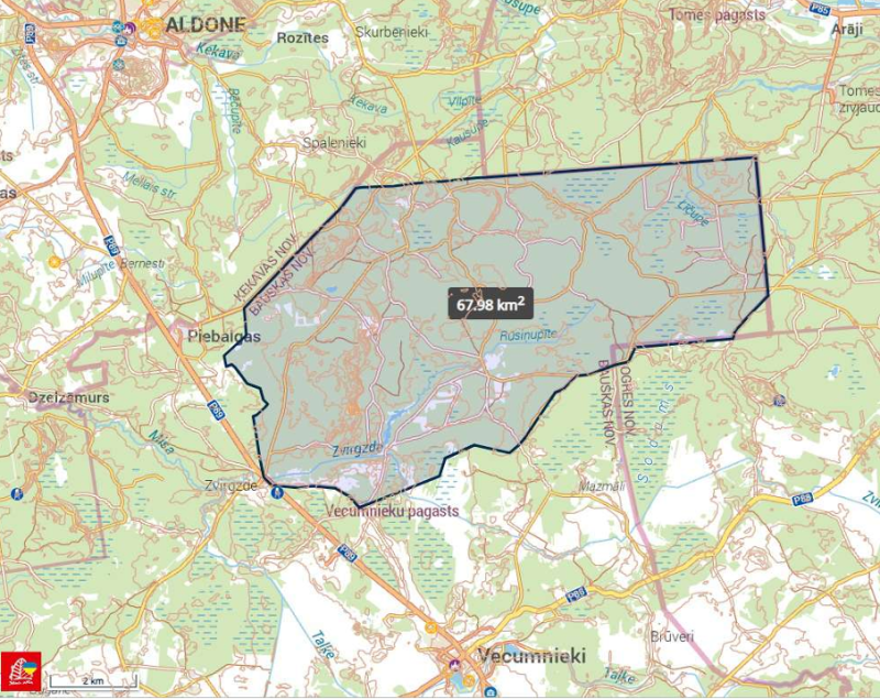 Zaķu rogains Zvirgzdē karte