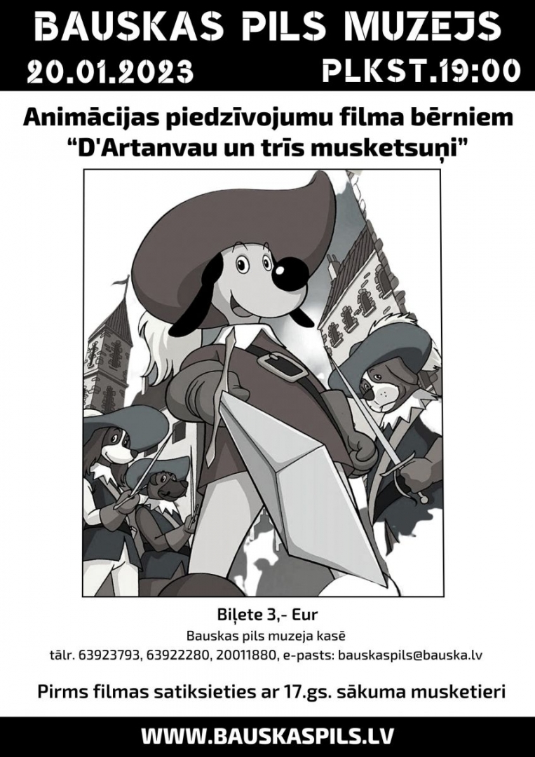Bauskas pilī animācijas filma bērniem un visai ģimenei