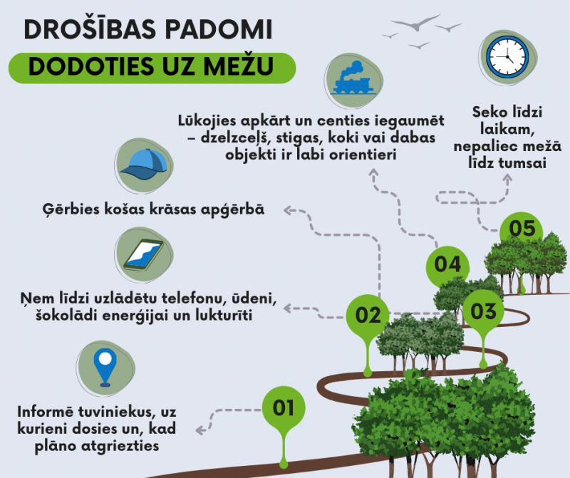Drošības padomi mežā