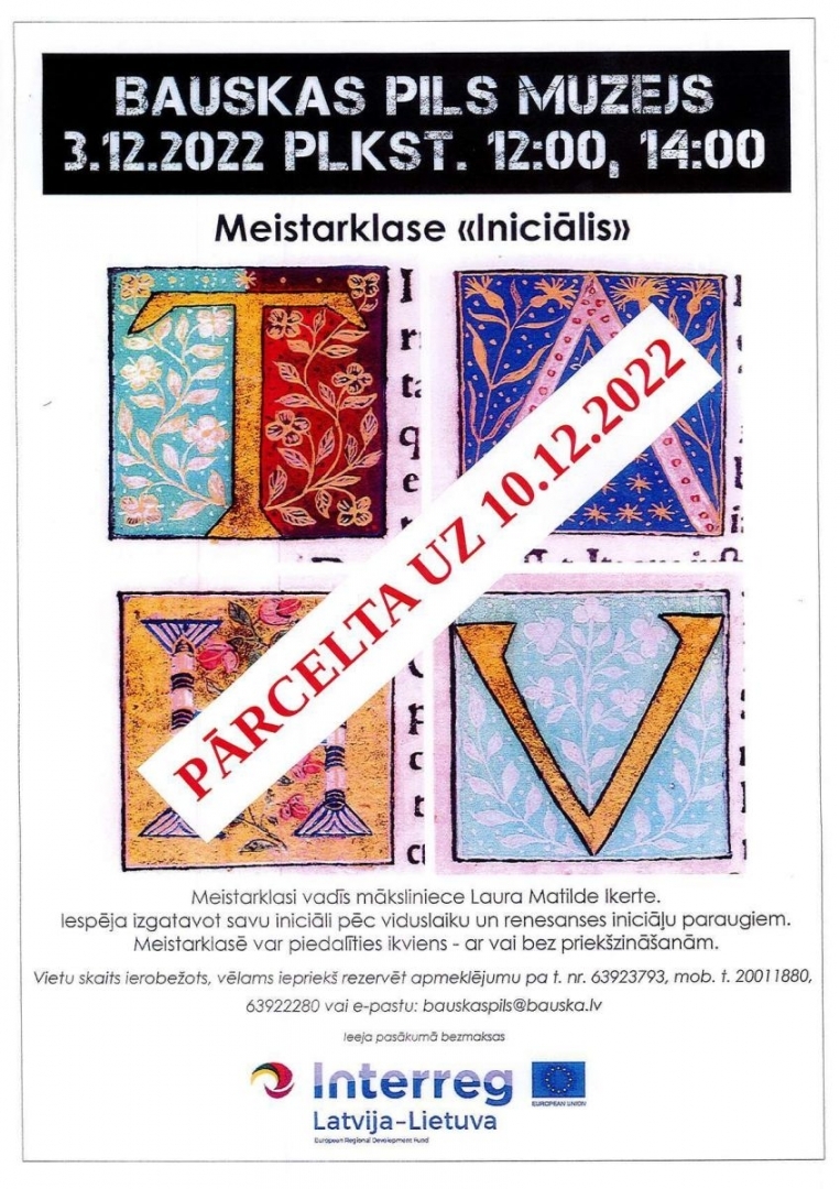 meistarklase «Iniciālis»