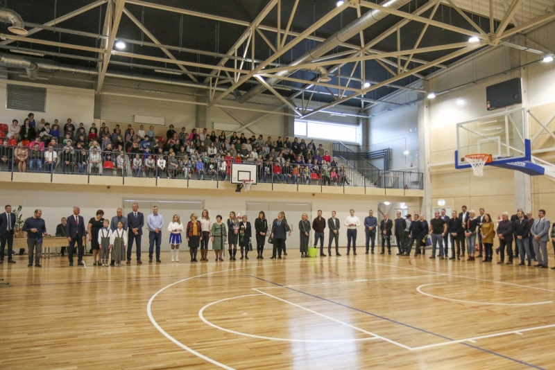 jaunās sporta zāles atklāšana