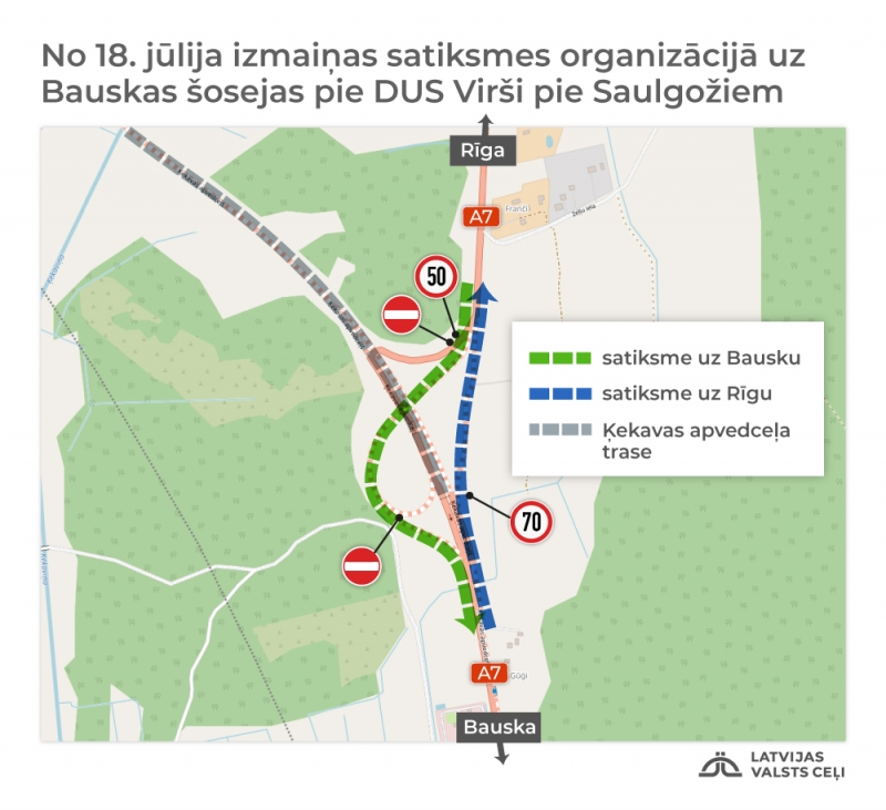 Izmaiņas satiksmē
