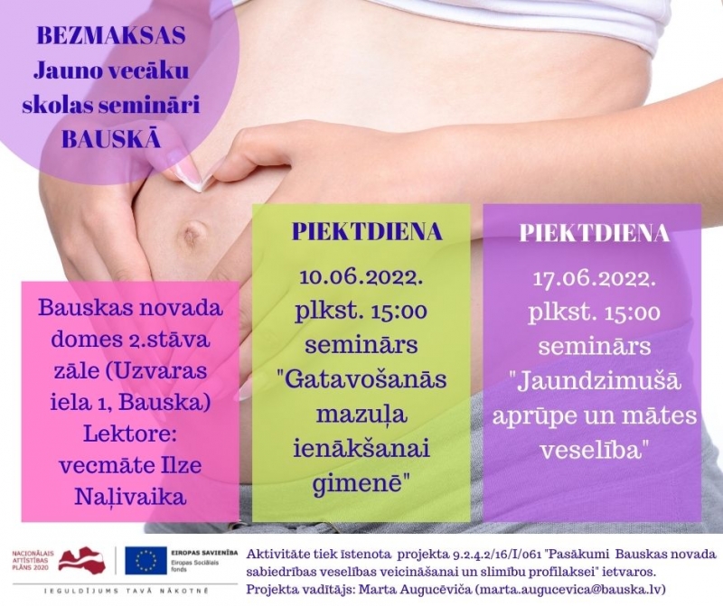 Bezmaksas jauno vecāku seminārs