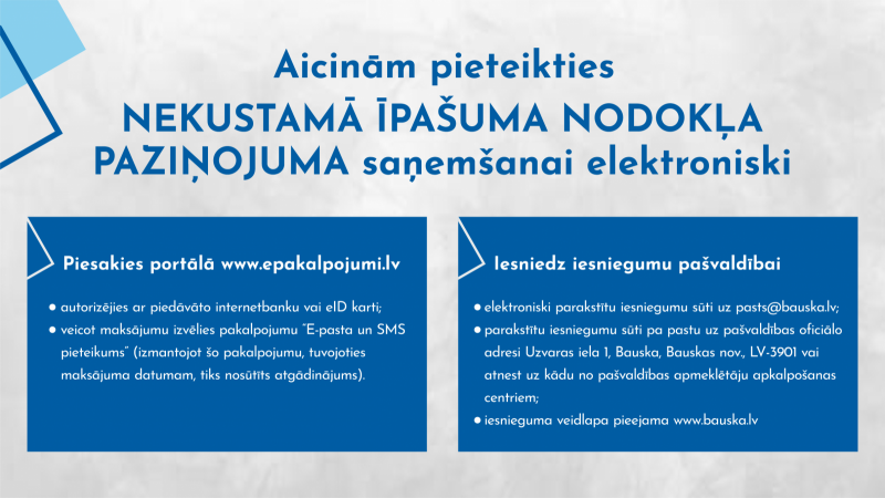 Nekustamā īpašuma nodokļa maksāšanas paziņojums