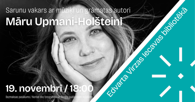 Sarunu vakars ar Māru Upmani-Holšteinu 19-11-2025
