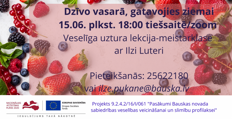 Veselīga uztura lekcija - meistarklase
