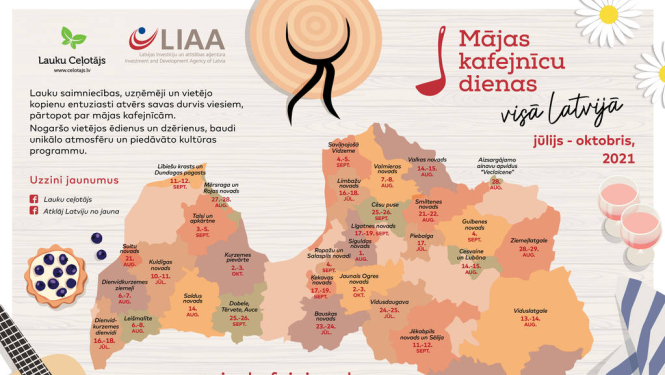 Bauskas novadā norisināsies «Mājas kafejnīcu dienas»