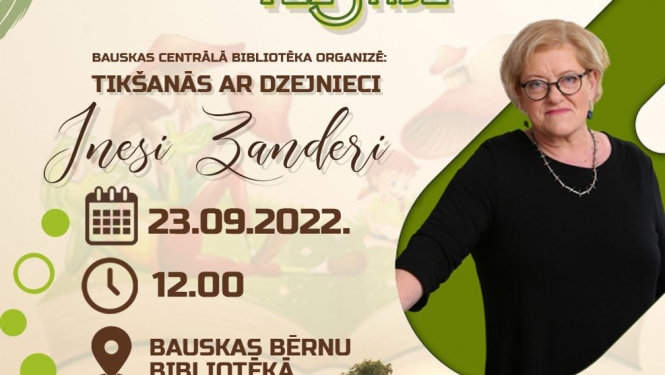 Ceļojums grāmatu valstībā – tikšanās ar dzejnieci Inesi Zanderi