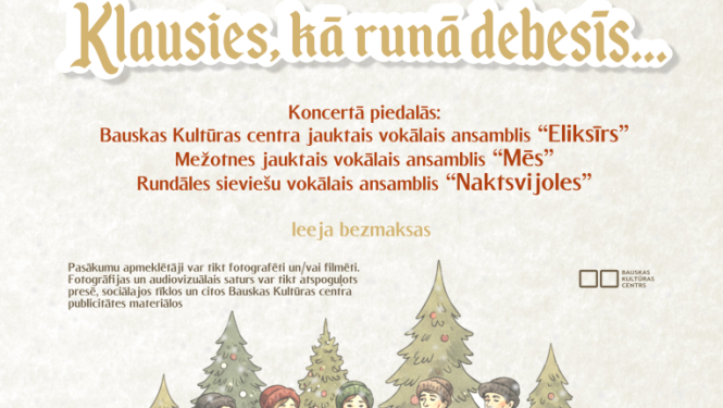 Vokālo ansambļu koncerta afiša