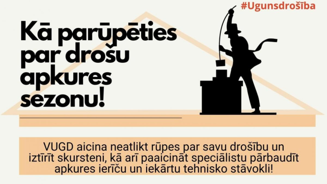 Pirms apkures sezonas parūpējies par mājokļa ugunsdrošību!