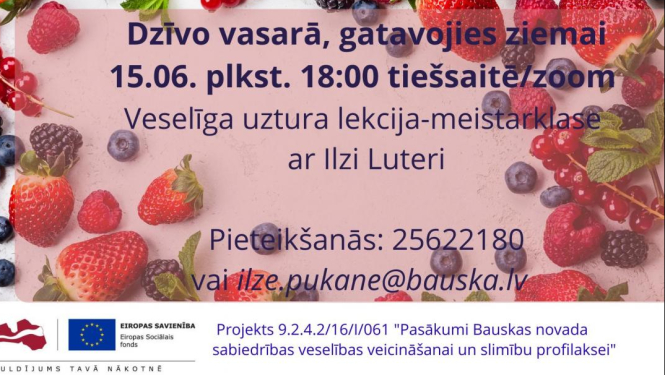 Veselības veicināšanas aktivitātes Bauskas novadā jūnijā