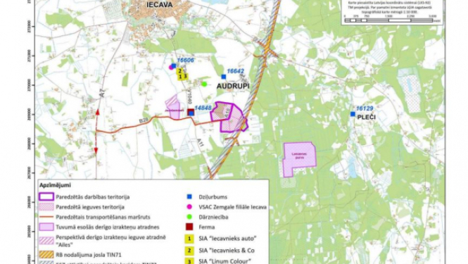 Par dolomīta ieguvi derīgo izrakteņu atradnē “Purmales”