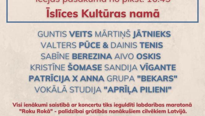 Jau otro gadu tiek organizēs labdarības koncerts "Spārnus veidojam kopā”.