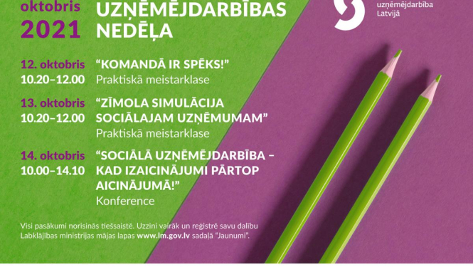 Labklājības ministrija aicina uz Sociālās uzņēmējdarbības nedēļas pasākumiem