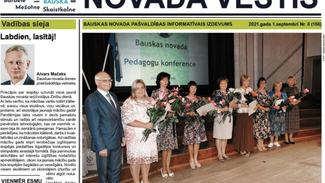 Jaunajā „Bauskas Novada Vēstis" numurā varat lasīt:
