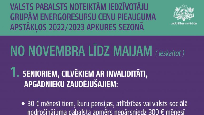 Valdība akceptē energoresursu cenu ārkārtēja pieauguma samazinājuma atbalsta pasākumus